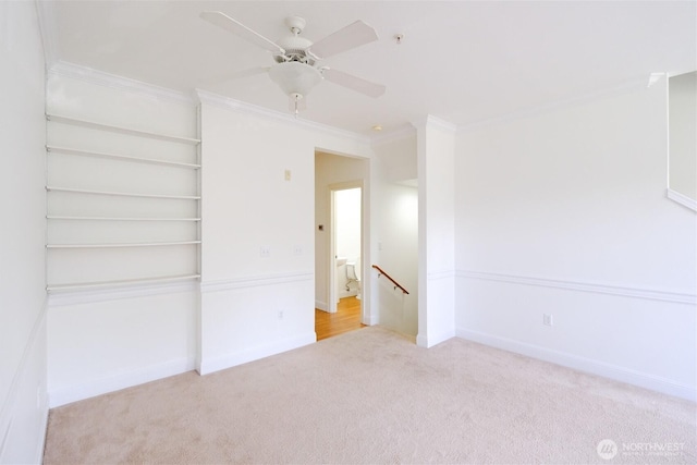 28710 S 34th Ave Unit B5, Auburn, WA 98001 - carpeted spare room featuring ornamental molding and ceiling fan