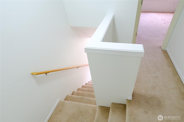 28710 S 34th Ave Unit B5, Auburn, WA 98001 - stairs featuring carpet flooring and baseboards
