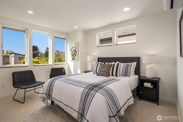 7120 44th Ave S, Seattle, WA 98118 - bedroom featuring carpet flooring, multiple windows, and recessed lighting
