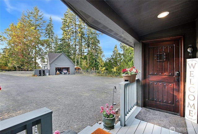29 Sherburne Rd, Sequim, WA 98382 - property entrance with a garage