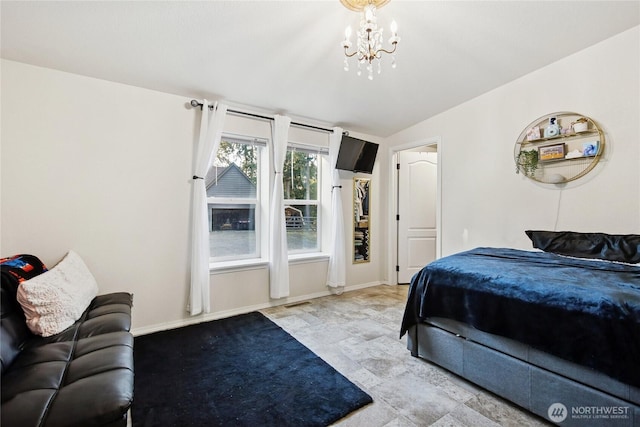 29 Sherburne Rd, Sequim, WA 98382 - bedroom with a chandelier and baseboards