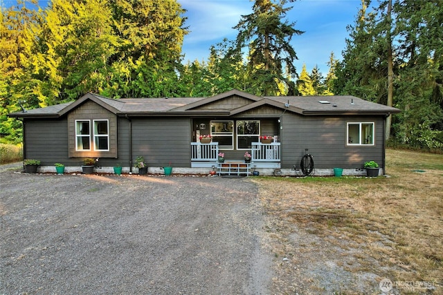 29 Sherburne Rd, Sequim, WA 98382 - view of front of property featuring covered porch and crawl space