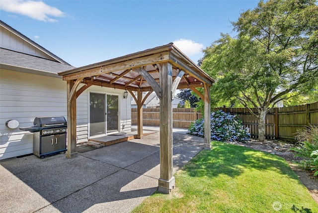 13019 NE 96th Way, Vancouver, WA 98682 - fenced backyard with a gazebo, grilling area, and a patio area