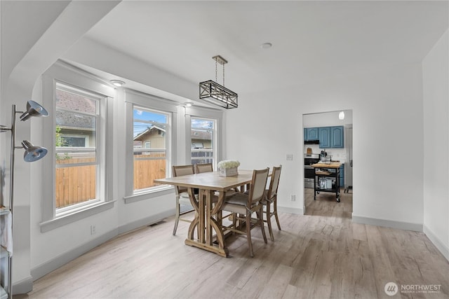 3738 E J St, Tacoma, WA 98404 - dining area featuring light wood-style floors and baseboards