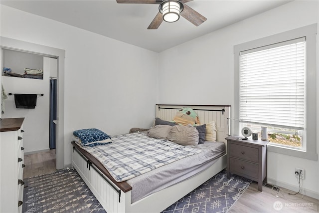 3738 E J St, Tacoma, WA 98404 - bedroom featuring wood finished floors and ceiling fan