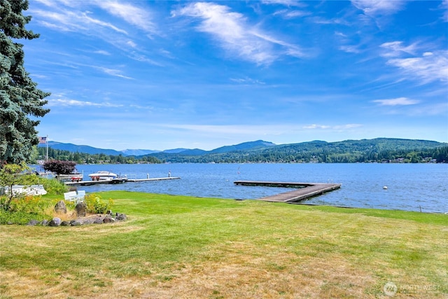 610 Northshore Dr Unit 6123, Bellingham, WA 98226 - water view with a boat dock and mountains