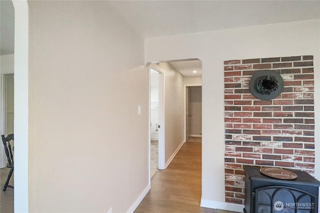 837 NW Duffy St, Chehalis, WA 98532 - corridor with wood finished floors and baseboards