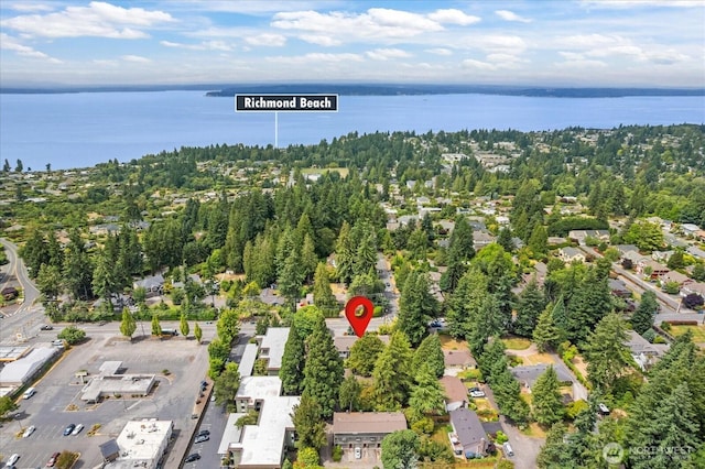 728 NW 189th Ln, Shoreline, WA 98177 - aerial view of property and surrounding area with a nearby body of water
