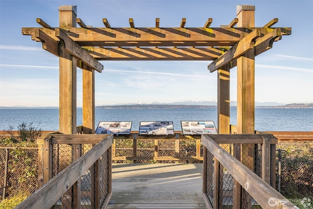728 NW 189th Ln, Shoreline, WA 98177 - view of property's community with a water view and a pergola