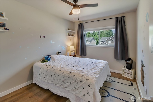 15539 Bergh Ct SE, Yelm, WA 98597 - bedroom featuring wood finished floors and ceiling fan