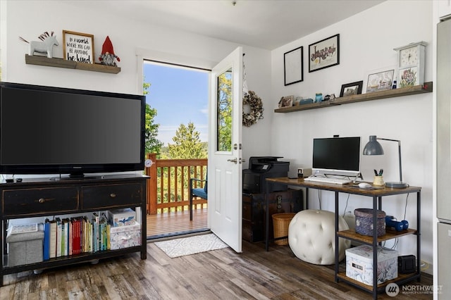 1156 Halsey Ave, Coupeville, WA 98239 - office with plenty of natural light and wood finished floors