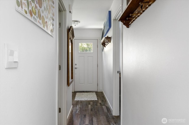 1156 Halsey Ave, Coupeville, WA 98239 - entryway with dark wood-style floors and baseboards