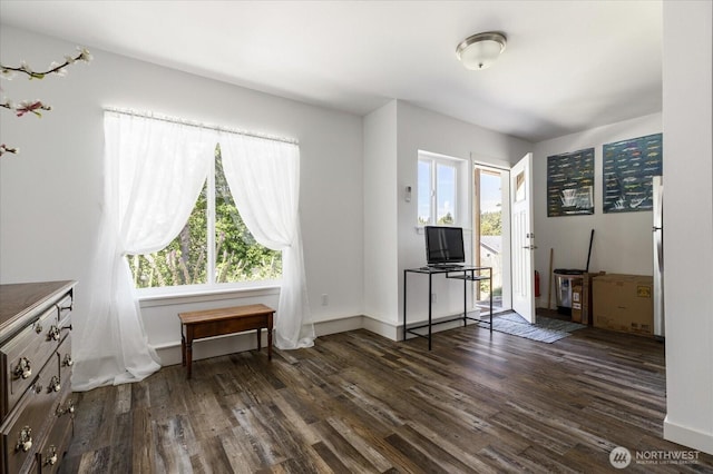 1156 Halsey Ave, Coupeville, WA 98239 - living room with dark wood finished floors and baseboards