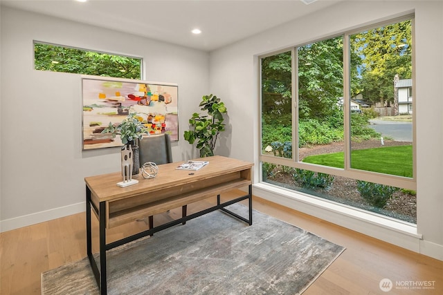 10915 126th Pl NE, Kirkland, WA 98033 - office space with recessed lighting, wood finished floors, and healthy amount of natural light