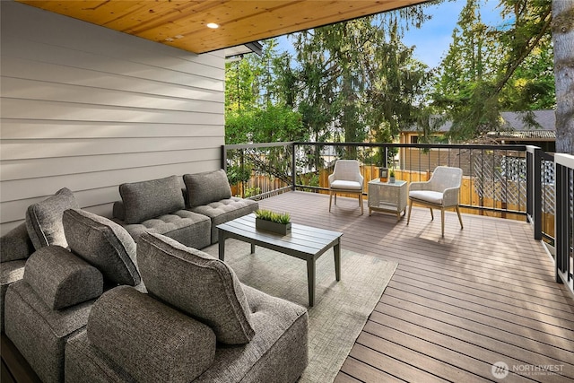 10915 126th Pl NE, Kirkland, WA 98033 - wooden deck featuring an outdoor living space