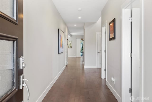 6010 155th St SW, Edmonds, WA 98026 - corridor featuring recessed lighting and hardwood / wood-style flooring