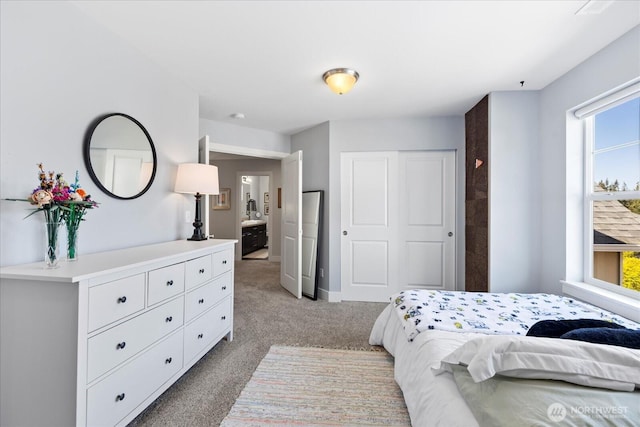 6010 155th St SW, Edmonds, WA 98026 - bedroom with light carpet and a closet