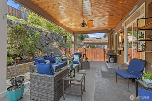 6010 155th St SW, Edmonds, WA 98026 - view of patio with grilling area and an outdoor hangout area