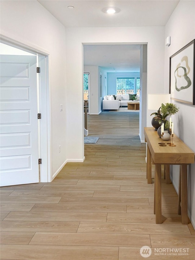 17911 139th Pl E, Puyallup, WA 98374 - corridor featuring light wood-style flooring and baseboards