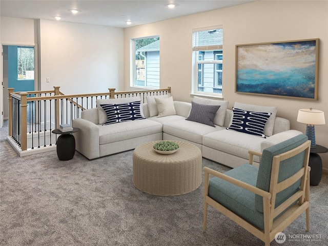 17911 139th Pl E, Puyallup, WA 98374 - carpeted living room featuring recessed lighting