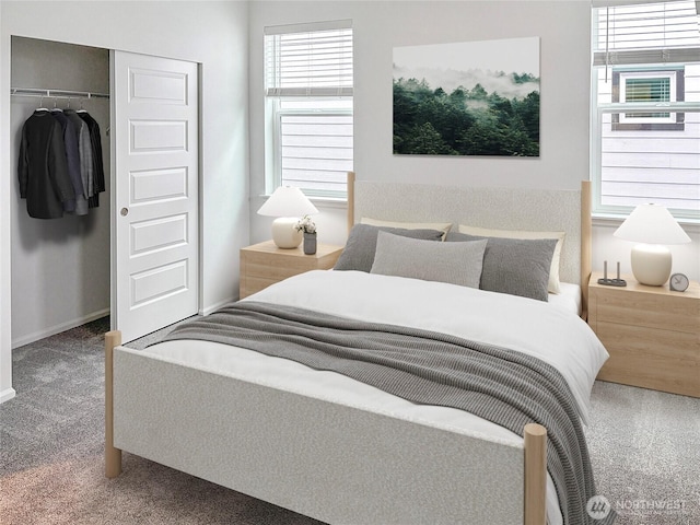 17911 139th Pl E, Puyallup, WA 98374 - bedroom with carpet floors, a closet, and multiple windows