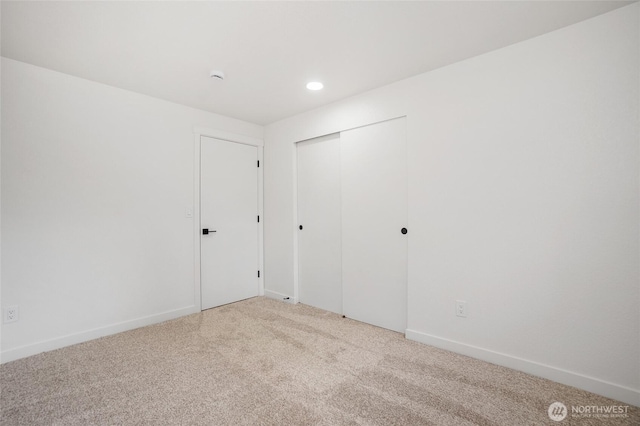 1308 133rd St S, Tacoma, WA 98444 - unfurnished bedroom with light colored carpet, a closet, and recessed lighting