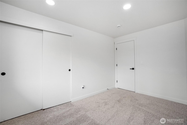 1308 133rd St S, Tacoma, WA 98444 - unfurnished bedroom featuring carpet, recessed lighting, and a closet