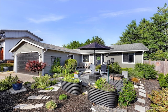 6008 S Bakerview Park Dr, Ferndale, WA 98248 - view of front facade with a garage and concrete driveway