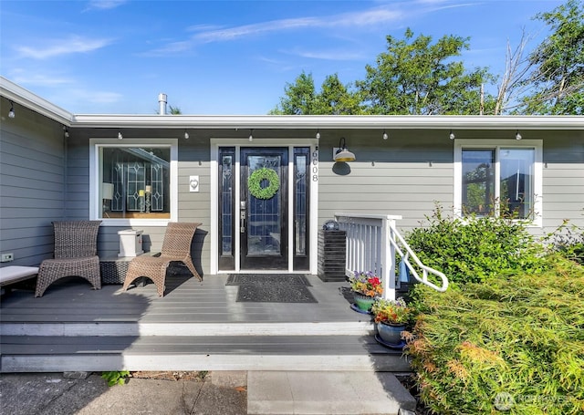 6008 S Bakerview Park Dr, Ferndale, WA 98248 - entrance to property with a deck