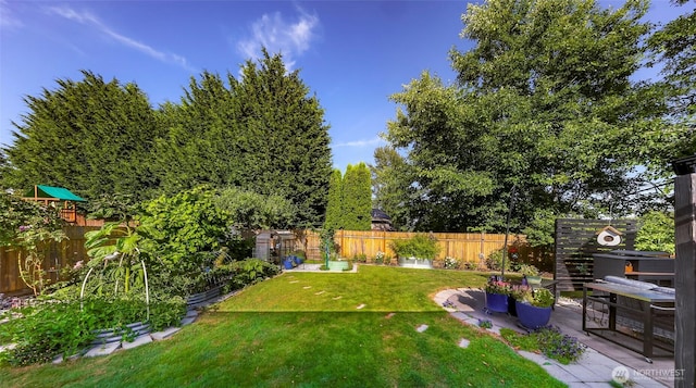 6008 S Bakerview Park Dr, Ferndale, WA 98248 - fenced backyard with a garden