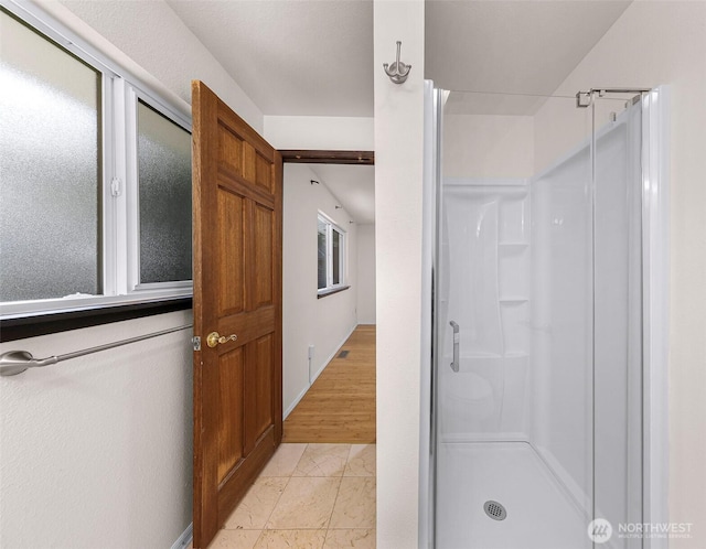 21313 2nd Dr SE, Bothell, WA 98021 - full bath with a stall shower and marble look tile flooring