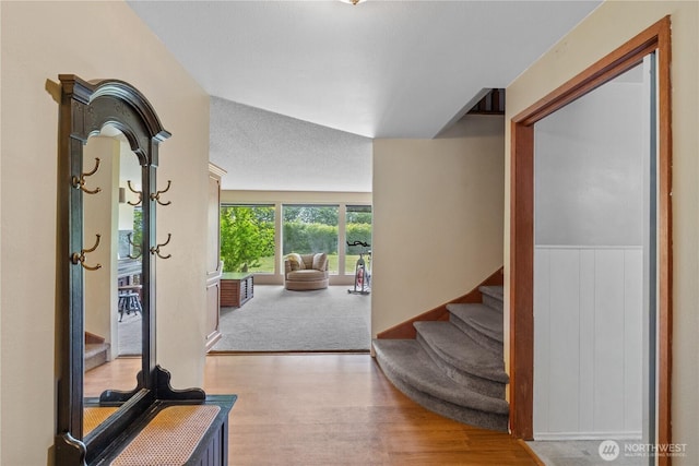 23019 Arlington Heights Rd, Arlington, WA 98223 - entrance foyer featuring wood finished floors and stairs