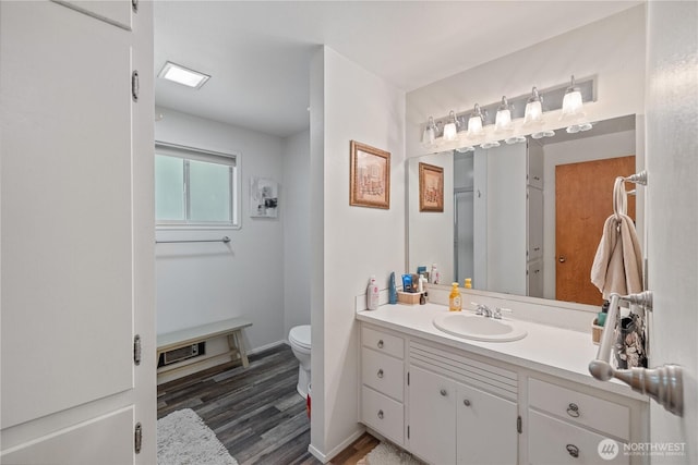 23019 Arlington Heights Rd, Arlington, WA 98223 - bathroom featuring vanity and wood finished floors