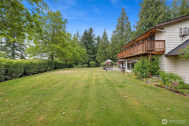 23019 Arlington Heights Rd, Arlington, WA 98223 - view of grassy yard featuring a wooden deck