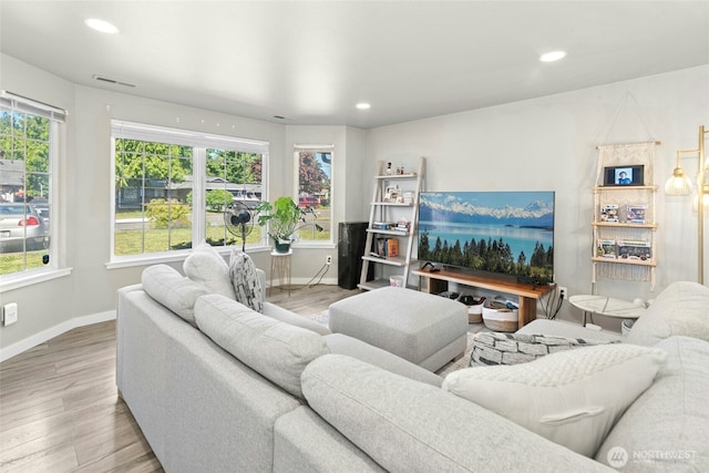 2427 Spruce Rd, Lake Stevens, WA 98258 - living room featuring wood finished floors and recessed lighting