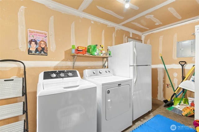2427 Spruce Rd, Lake Stevens, WA 98258 - washroom featuring independent washer and dryer and electric panel