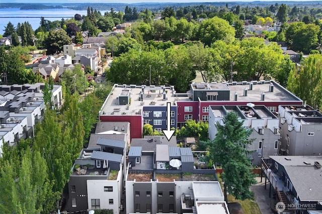1117 34th Ave Unit B, Seattle, WA 98122 - aerial view of residential area featuring a nearby body of water