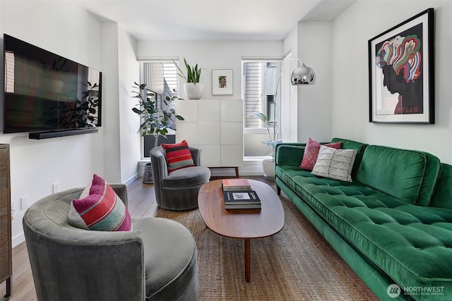 1117 34th Ave Unit B, Seattle, WA 98122 - living room with wood finished floors