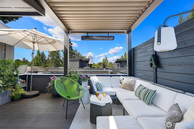 1117 34th Ave Unit B, Seattle, WA 98122 - wooden terrace featuring an outdoor hangout area