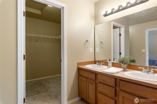 6401 151st St NW, Gig Harbor, WA 98332 - full bath featuring double vanity and a walk in closet