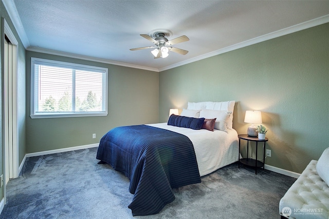 109 77th Pl SW, Everett, WA 98203 - bedroom featuring crown molding, carpet floors, and ceiling fan