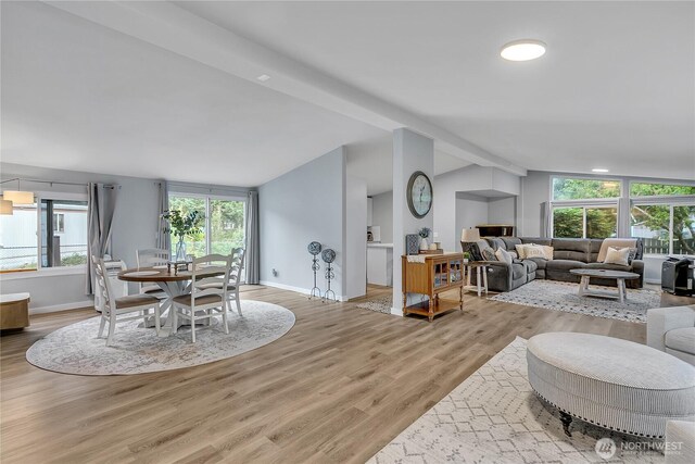 10707 209th Ave E, Bonney Lake, WA 98391 - living area with wood finished floors and baseboards