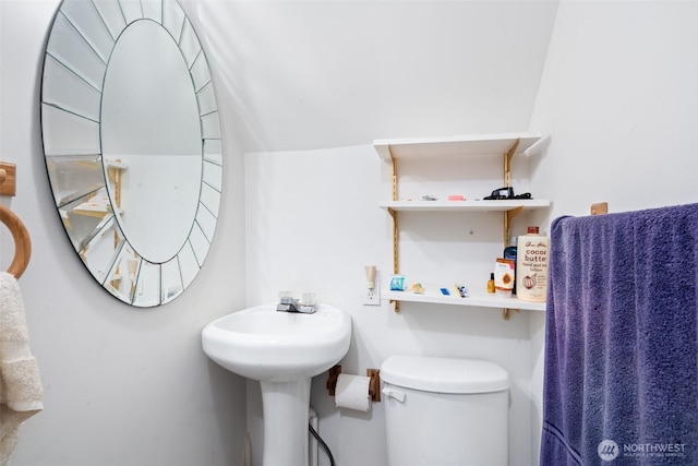 1869 Van Hoesen Rd, Onalaska, WA 98570 - half bathroom with toilet and a sink
