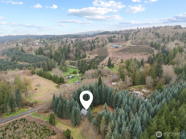 1869 Van Hoesen Rd, Onalaska, WA 98570 - aerial overview of property's location featuring a forest