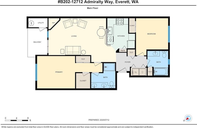 12712 Admiralty Way Unit B202, Everett, WA 98204 - view of floor plan / room layout
