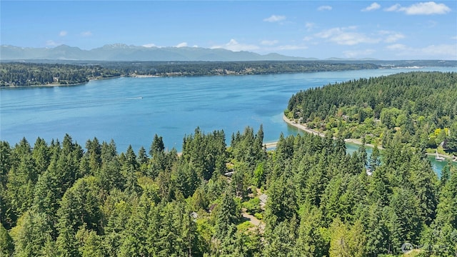 5579 NE Foster Rd, Bainbridge Island, WA 98110 - water view featuring a mountain backdrop