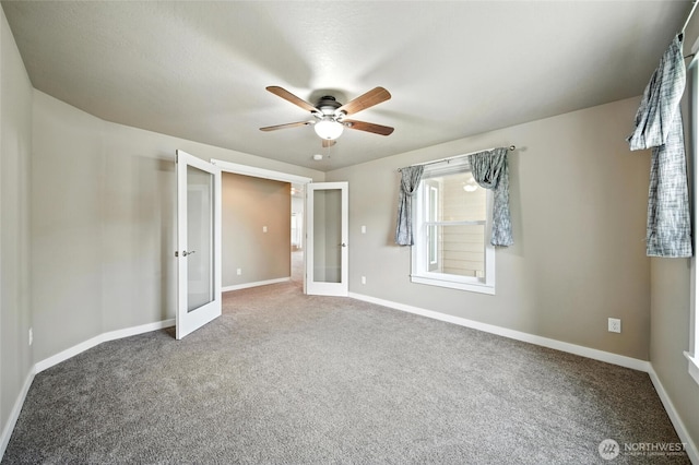 1330 Caprio Loop, Walla Walla, WA 99362 - carpeted spare room featuring french doors and a ceiling fan