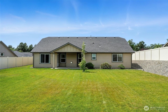 1330 Caprio Loop, Walla Walla, WA 99362 - rear view of property with a patio, a fenced backyard, and a shingled roof