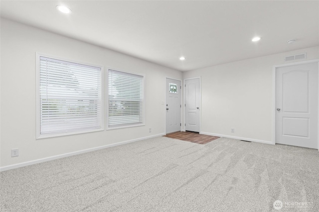 2120 77th Street Ct E, Tacoma, WA 98404 - carpeted spare room featuring baseboards and recessed lighting