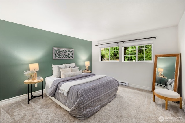 9822 NE 122nd St Unit U101, Kirkland, WA 98034 - bedroom featuring baseboard heating and carpet floors